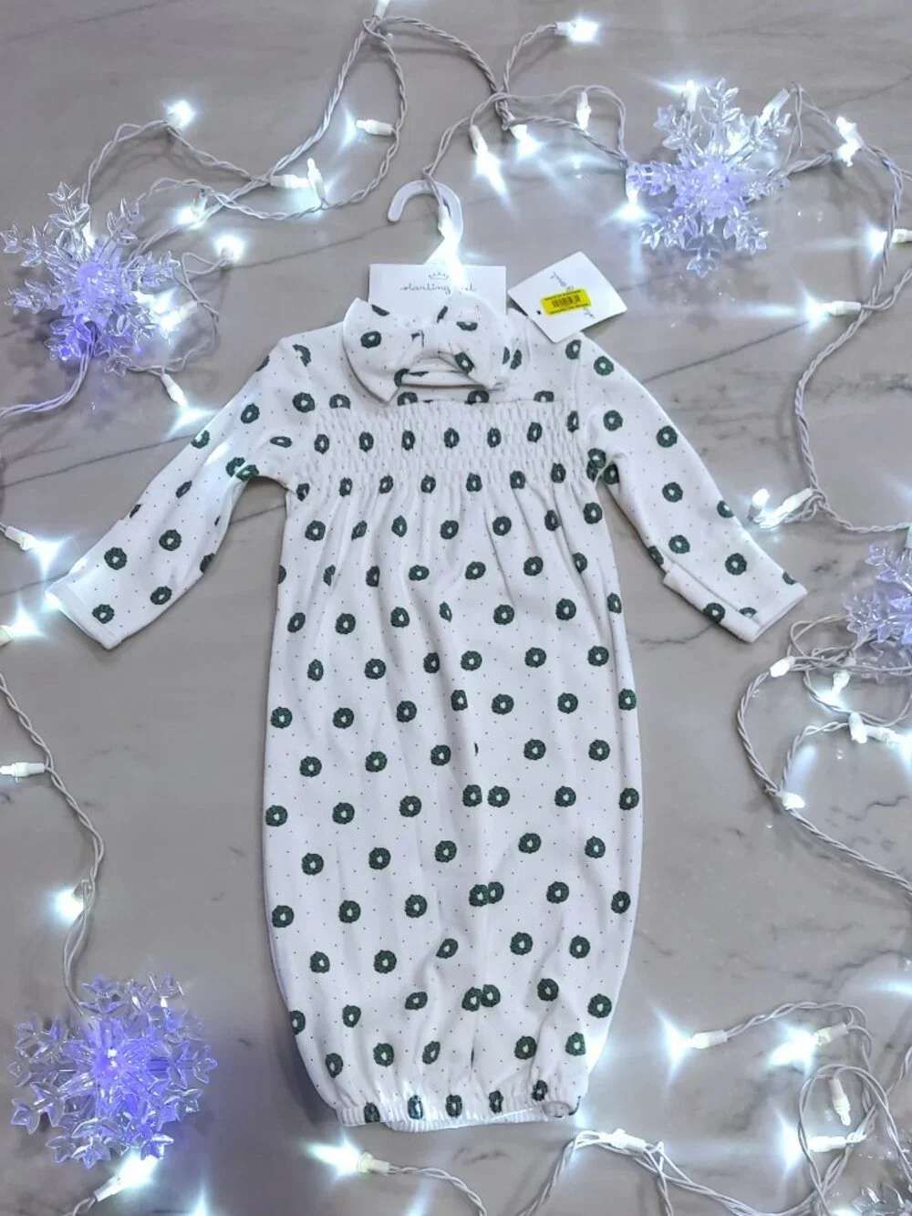 Precious! 2pc Baby Girl Christmas Holly Outfit 0-6 mos by Starting Out NWT